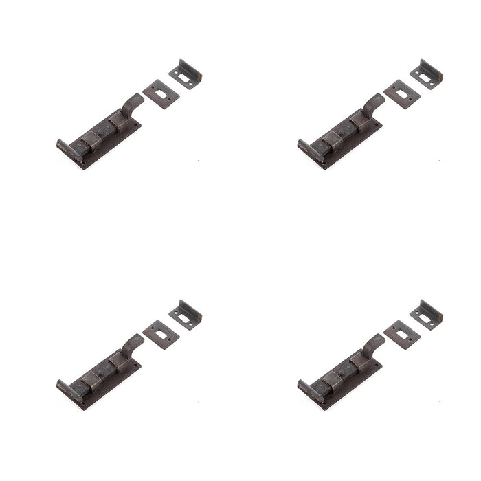 PACK High-Quality 102mm Necked Bolts Beeswax Finish Enhanced Security Door Bolt Lock