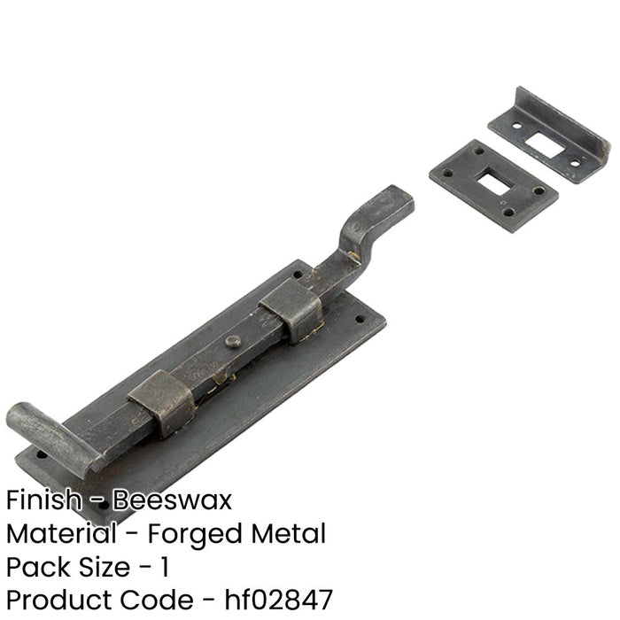 Premium 152mm Beeswax Necked Bolts Enhanced Security Door Bolt Lock-1