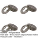 PACK Stylish Oval Covered Escutcheon Pewter 50x31x9mm Hole Cover-1