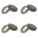 PACK Stylish Oval Covered Escutcheon Pewter 50x31x9mm Hole Cover