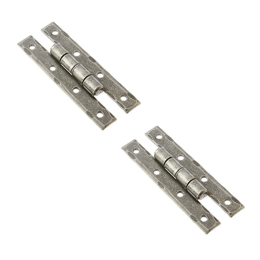 PACK Premium H-Hinge 35x90mm Elegant Pewter Finish Traditional Gate Door Door Hinges (1)