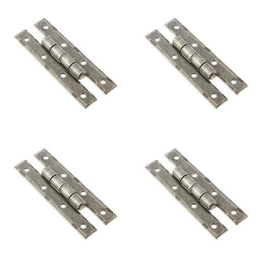 PACK Premium H-Hinge 35x90mm Elegant Pewter Finish Traditional Gate Door Door Hinges