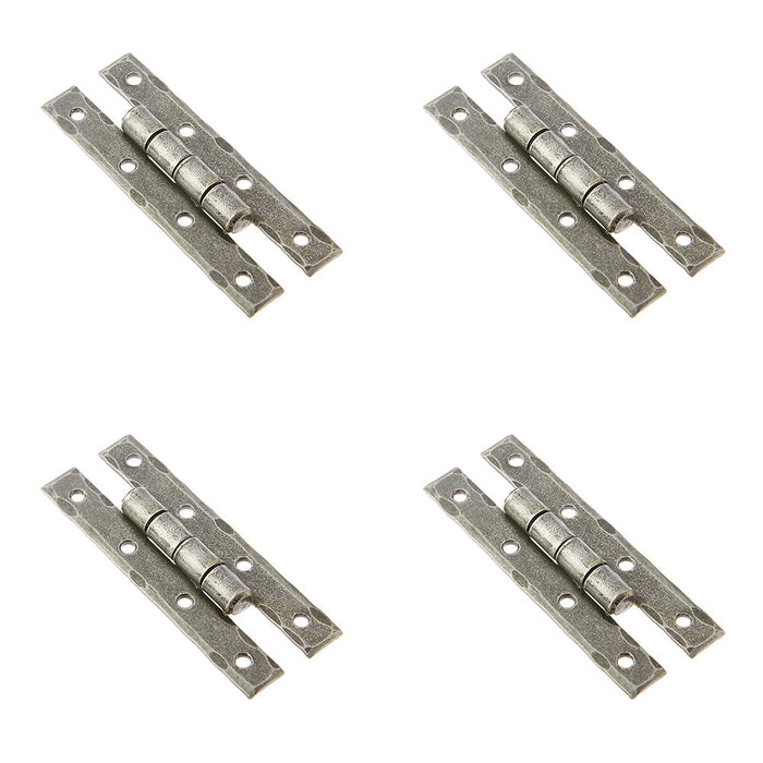 PACK Premium H-Hinge 35x90mm Elegant Pewter Finish Traditional Gate Door Door Hinges