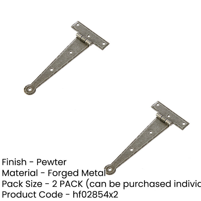 PACK Premium Quality Hinge 135x65mm Elegant Pewter Finish Traditional Gate Door Door Hinges (1)-1