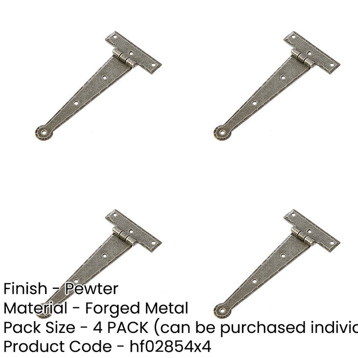 PACK Premium Quality Hinge 135x65mm Elegant Pewter Finish Traditional Gate Door Door Hinges-1
