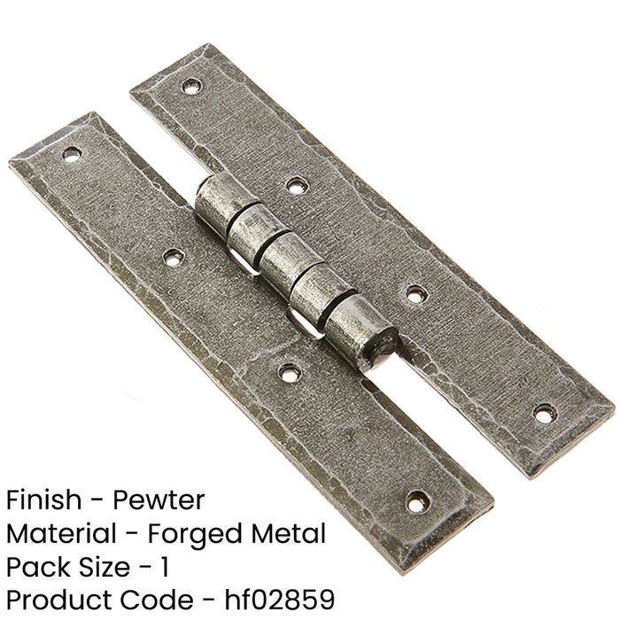 Durable H-Hinge 66x155mm Elegant Pewter Finish Traditional Gate Door Door Hinges-1
