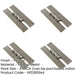 PACK Durable H-Hinge 66x155mm Elegant Pewter Finish Traditional Gate Door Door Hinges-1