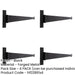 PACK Premium Hinge 445x132mm Sleek Black Design Doors Gates Traditional Gate Door Door Hinges-1