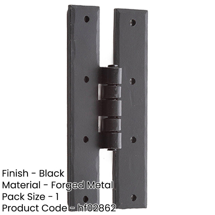 Durable Black H-Hinge 66x155mm Secure Installation Traditional Gate Door Door Hinges-1