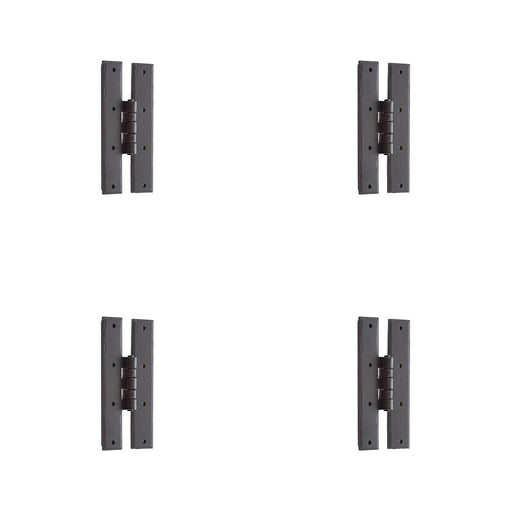 PACK Durable Black H-Hinge 66x155mm Secure Installation Traditional Gate Door Door Hinges