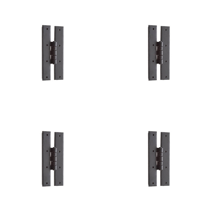 PACK Durable Black H-Hinge 66x155mm Secure Installation Traditional Gate Door Door Hinges