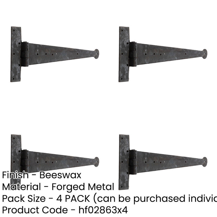 PACK Premium Beeswax Hinge 370x132mm Doors Cabinets Traditional Gate Door Door Hinges-1
