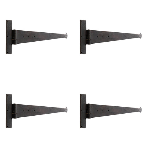 PACK High-Quality Hinge 445x132mm Beeswax Finish Durable Construction Traditional Gate Door Door Hinges