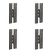 PACK Premium H-Hinge 66x155mm Beeswax Finish Durability Style Traditional Gate Door Door Hinges