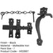 Elegant 156mm Antique Black Gate Catches Secure Closure-1