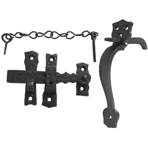 Elegant 156mm Antique Black Gate Catches Secure Closure