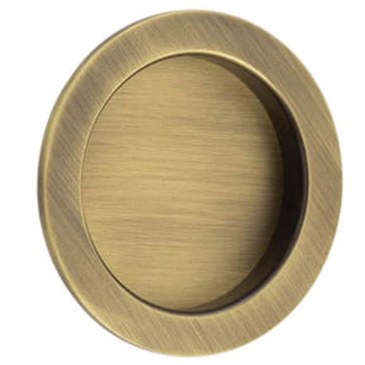 Elegant Circular Flush Pull Antique Brass Finish Doors Door Handle