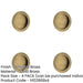 PACK Elegant Circular Flush Pull Antique Brass Finish Doors Door Handle-1