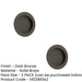 PACK Elegant Circular Flush Pull Dark Bronze Finish Doors Door Handle (1)-1