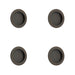 PACK Elegant Circular Flush Pull Dark Bronze Finish Doors Door Handle