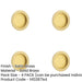 PACK Elegant Satin Brass Circular Flush Pull Sliding Doors Cabinets Door Handle-1
