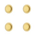 PACK Elegant Satin Brass Circular Flush Pull Sliding Doors Cabinets Door Handle