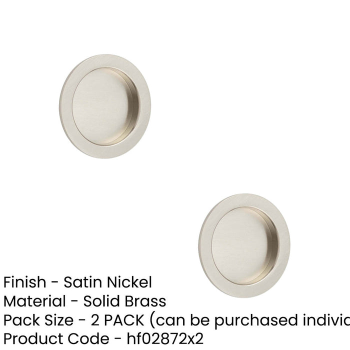 PACK Elegant Satin Nickel Circular Flush Pull Doors Door Handle (1)-1