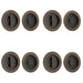 PACK Stylish Circular Turn Release Dark Bronze Door Knob Elegant Privacy Solutions Door Handle