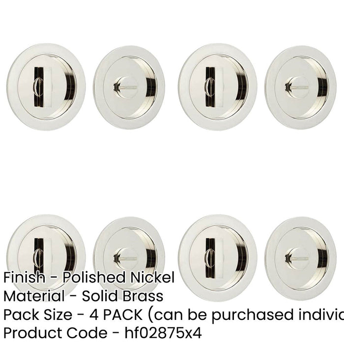 PACK Elegant Circular Turn Release Polished Nickel Luxury Homes Door Handle-1