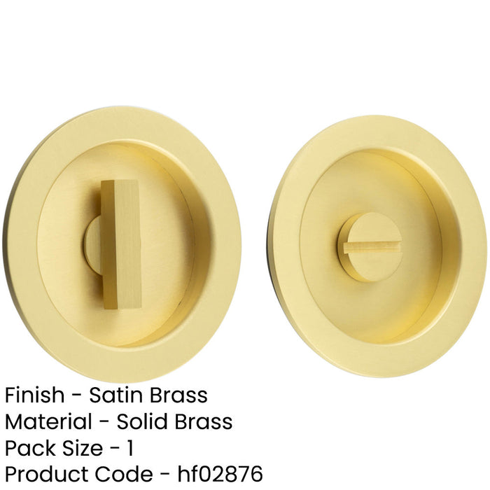 Elegant Circular Turn Release Satin Brass Modern Homes Door Handle-1