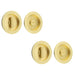 PACK Elegant Circular Turn Release Satin Brass Modern Homes Door Handle (1)