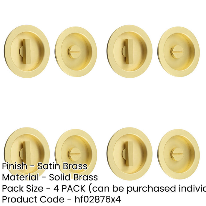 PACK Elegant Circular Turn Release Satin Brass Modern Homes Door Handle-1