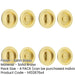 PACK Elegant Circular Turn Release Satin Brass Modern Homes Door Handle-1