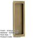 Stylish Rectangular Flush Pull Antique Brass Doors Cabinets Door Handle-1