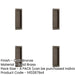 PACK Stylish Rectangular Flush Pull Dark Bronze Doors Door Handle-1