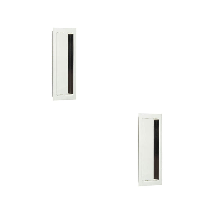 PACK Stylish Rectangular Flush Pull Polished Nickel Doors Door Handle (1)