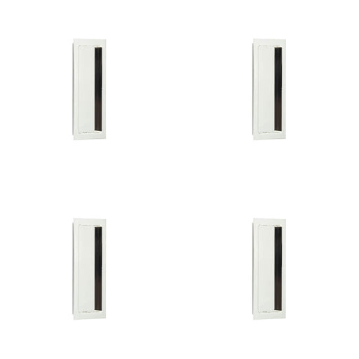 PACK Stylish Rectangular Flush Pull Polished Nickel Doors Door Handle