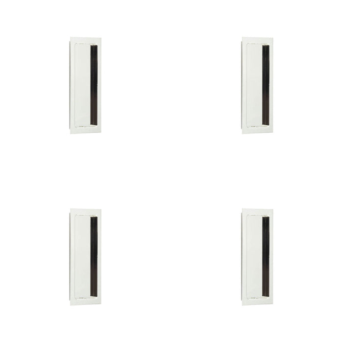 PACK Stylish Rectangular Flush Pull Polished Nickel Doors Door Handle