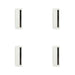 PACK Stylish Rectangular Flush Pull Polished Nickel Doors Door Handle