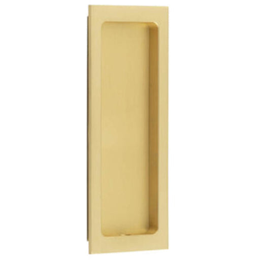 Stylish Rectangular Flush Pull Satin Brass Doors Cabinets Door Handle