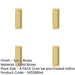 PACK Stylish Rectangular Flush Pull Satin Brass Doors Cabinets Door Handle-1