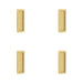 PACK Stylish Rectangular Flush Pull Satin Brass Doors Cabinets Door Handle