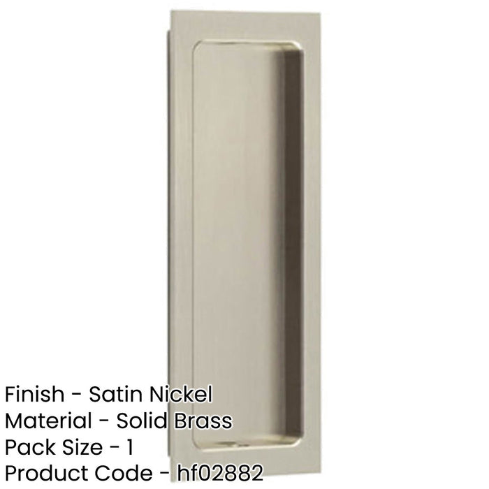 Satin Nickel Rectangular Flush Pull Handle Doors Door Handle-1