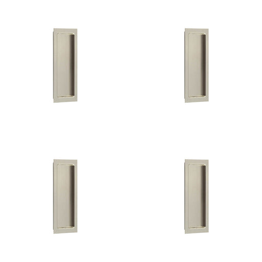 PACK Satin Nickel Rectangular Flush Pull Handle Doors Door Handle