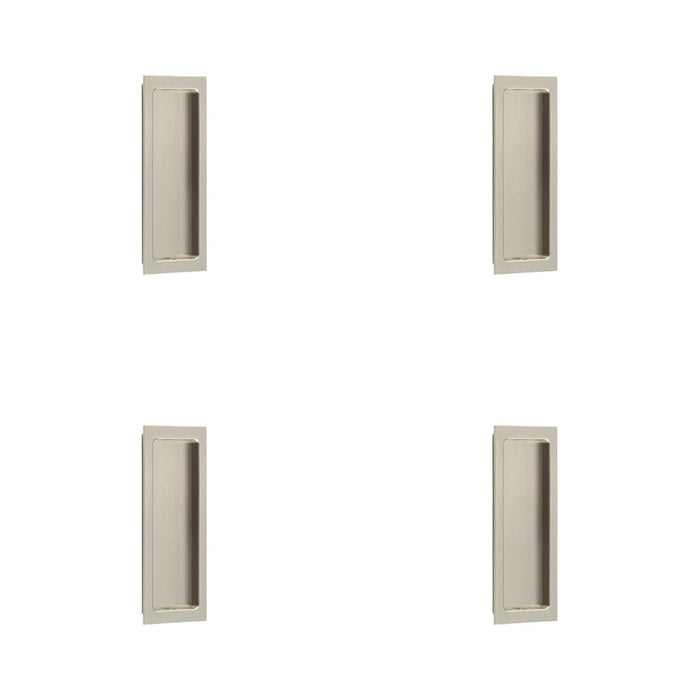 PACK Satin Nickel Rectangular Flush Pull Handle Doors Door Handle