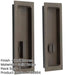 Elegant Rectangular Turn Release Lock Dark Bronze Finish Door Handle-1