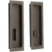 Elegant Rectangular Turn Release Lock Dark Bronze Finish Door Handle