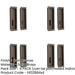 PACK Elegant Rectangular Turn Release Lock Dark Bronze Finish Door Handle-1