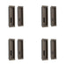 PACK Elegant Rectangular Turn Release Lock Dark Bronze Finish Door Handle