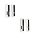 PACK Polished Nickel Rectangular Turn Release Enhanced Privacy Door Handle (1)